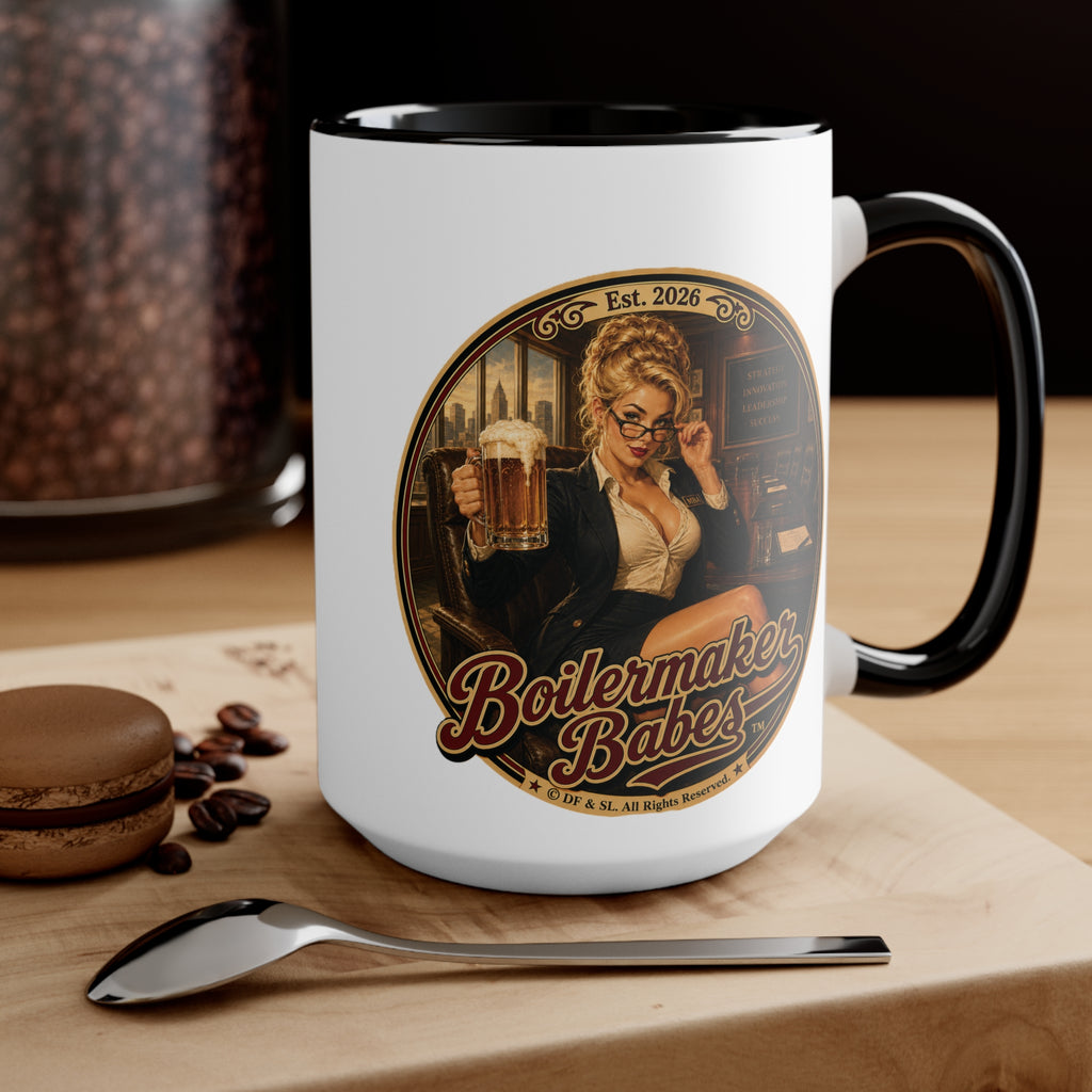 AB! (F) – 15oz. Accent Mug - Boilermaker Babes ™ Vintage Style Pin-Up Art