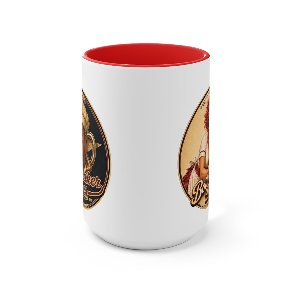 BB! (F) – 15oz. Accent Mug - Boilermaker Babes ™ Vintage Style Pin-Up Art