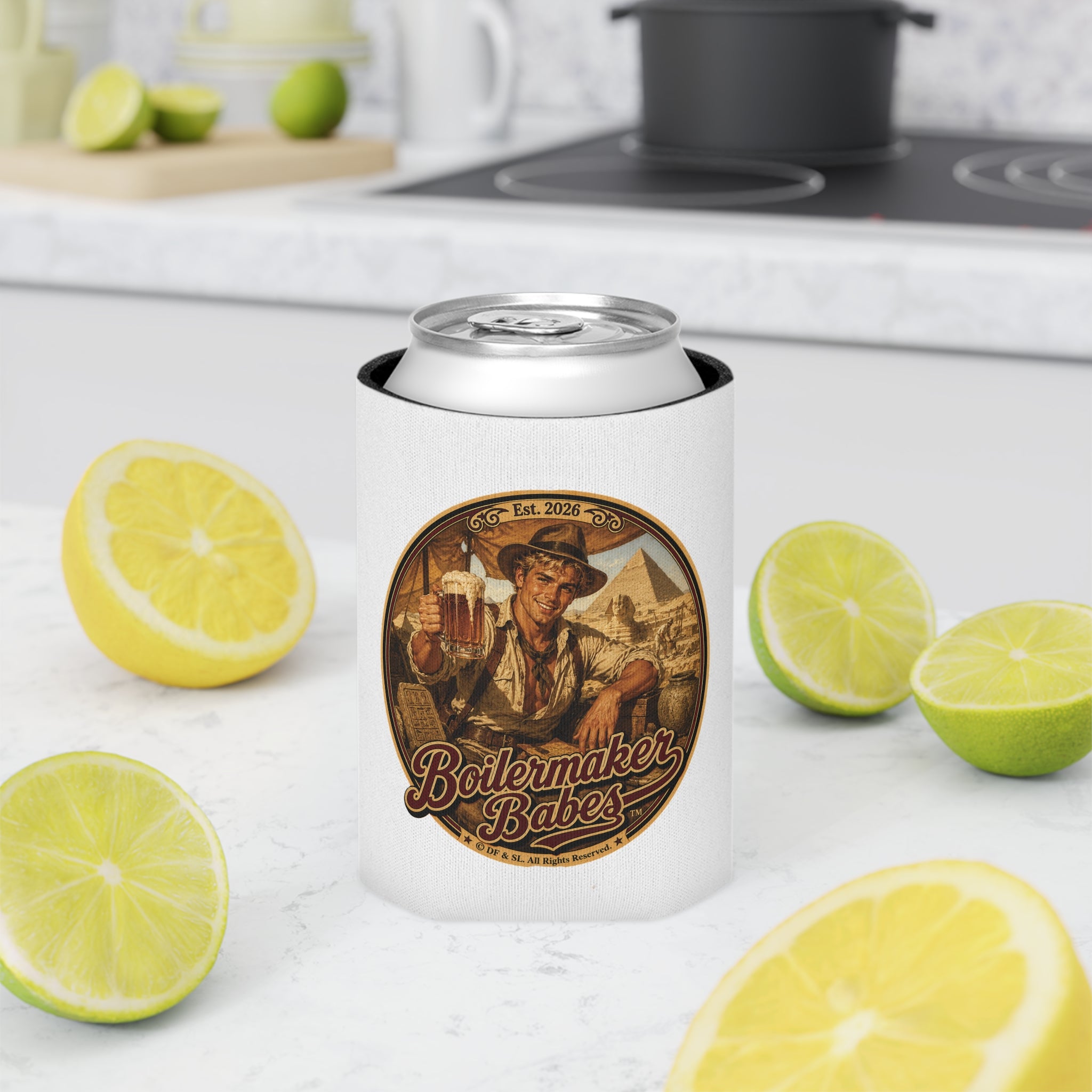 Arch! (M) – Can Sleeve - Boilermaker Babes ™ Vintage Style Pin-Up Art