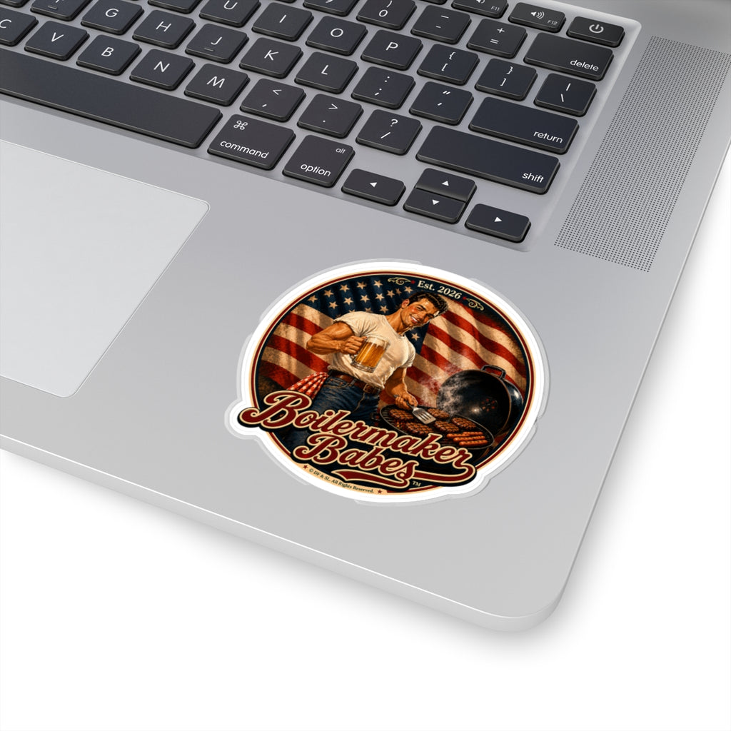 250! (M) - Boilermaker Babes ™   — Retro Patriotic Pin-Up Vinyl Custom Cut Sticker