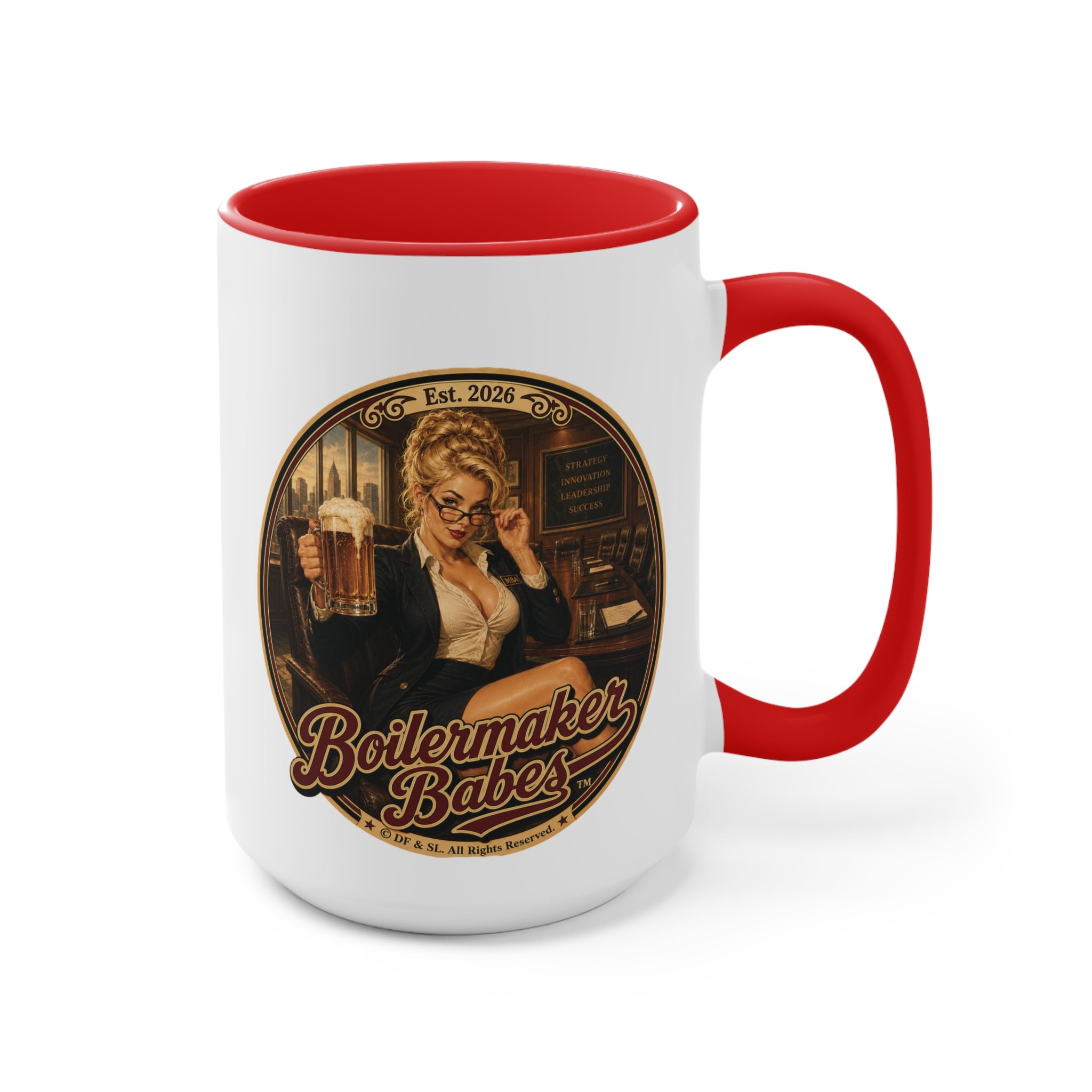 AB! (F) – 15oz. Accent Mug - Boilermaker Babes ™ Vintage Style Pin-Up Art