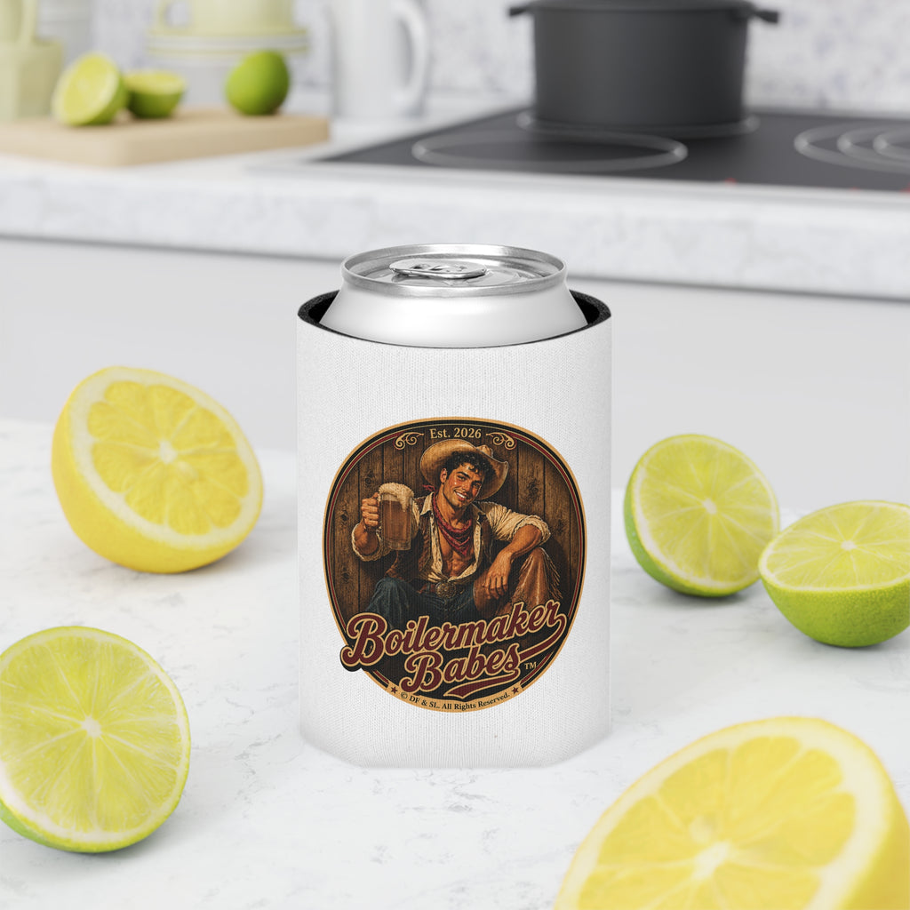 Cowboy Up! (M) – Can Sleeve - Boilermaker Babes ™ Vintage Style Pin-Up Art