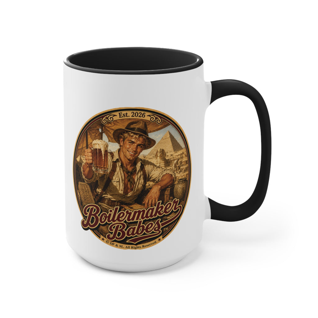 Arch! (M) – 15oz. Accent Mug - Boilermaker Babes ™ Vintage Style Pin-Up Art