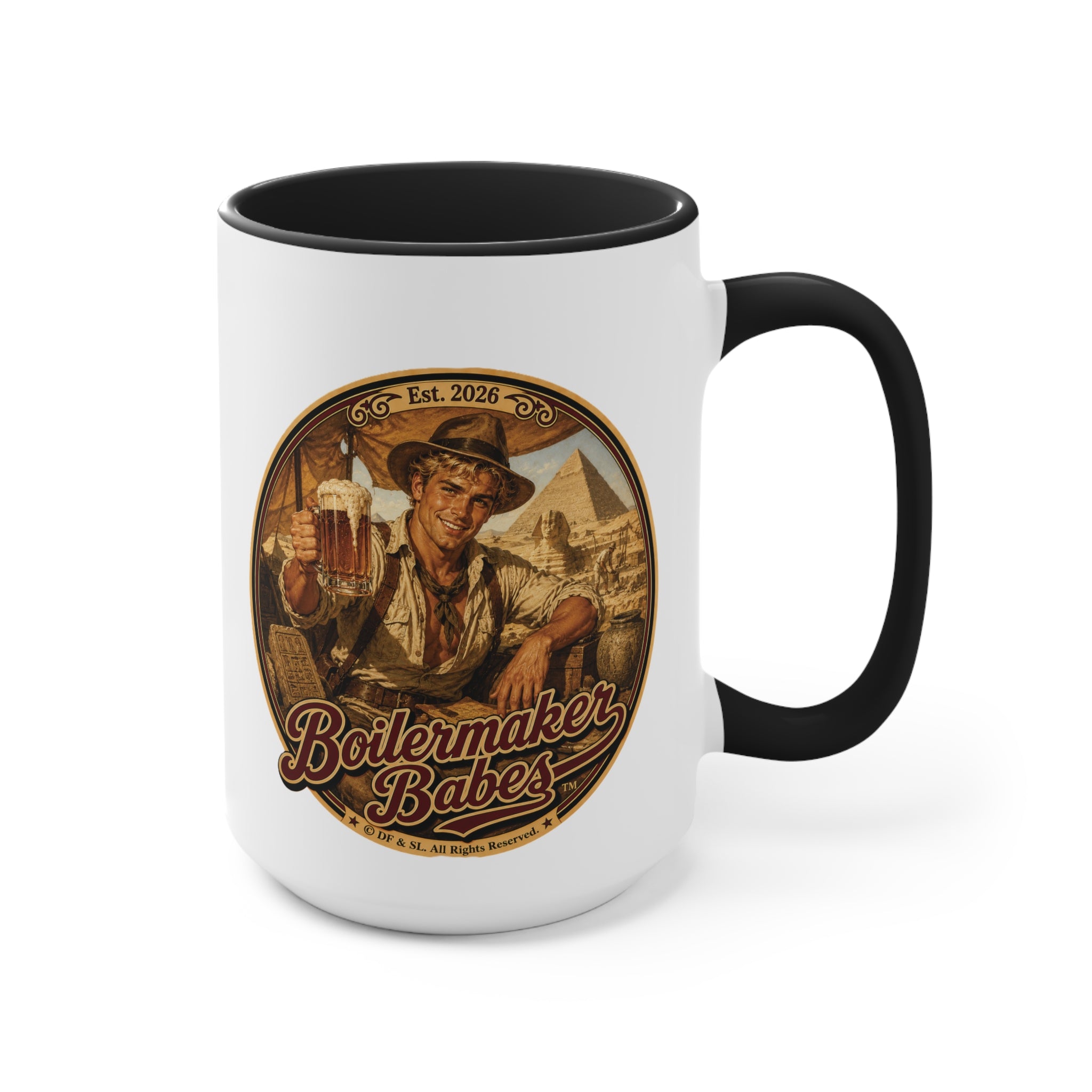 Arch! (M) – 15oz. Accent Mug - Boilermaker Babes ™ Vintage Style Pin-Up Art