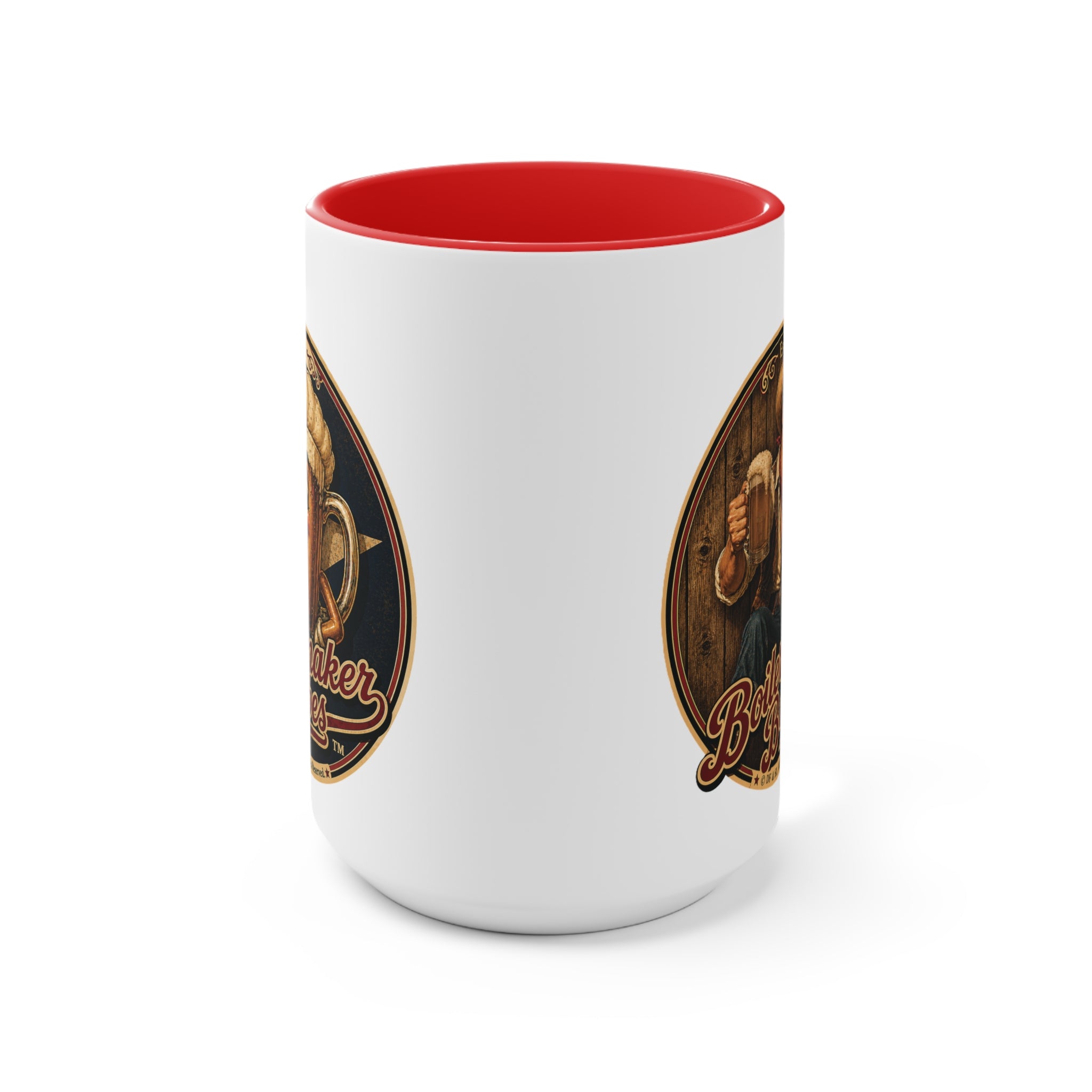 Cowboy Up! (M) – 15oz. Accent Mug - Boilermaker Babes ™ Vintage Style Pin-Up Art