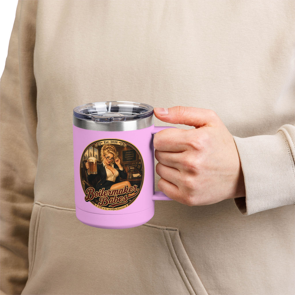 AB! (F) – 15oz. Insulated Mug - Boilermaker Babes ™ Vintage Style Pin-Up Art