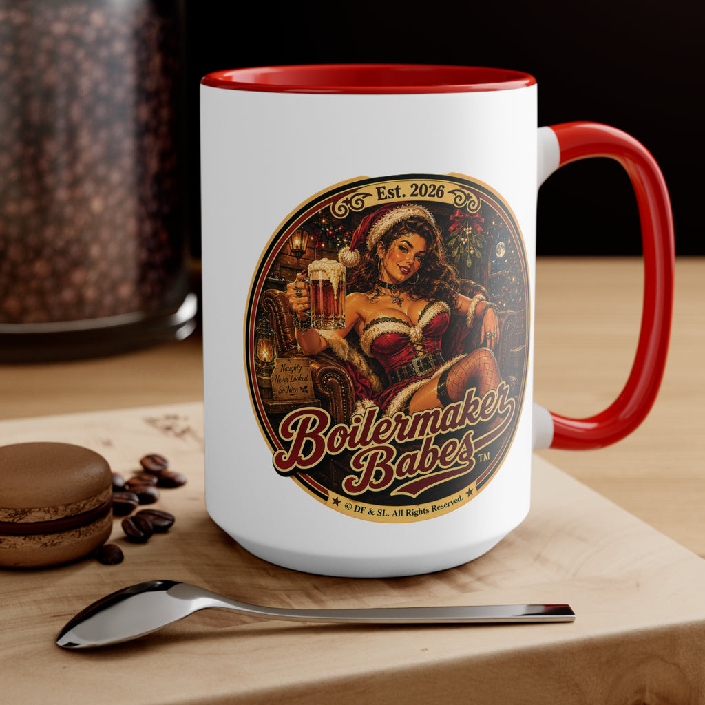 Claws! (F) – 15oz. Accent Mug - Boilermaker Babes ™ Vintage Style Pin-Up Art