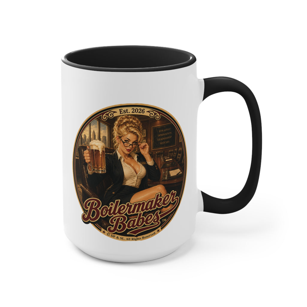 AB! (F) – 15oz. Accent Mug - Boilermaker Babes ™ Vintage Style Pin-Up Art