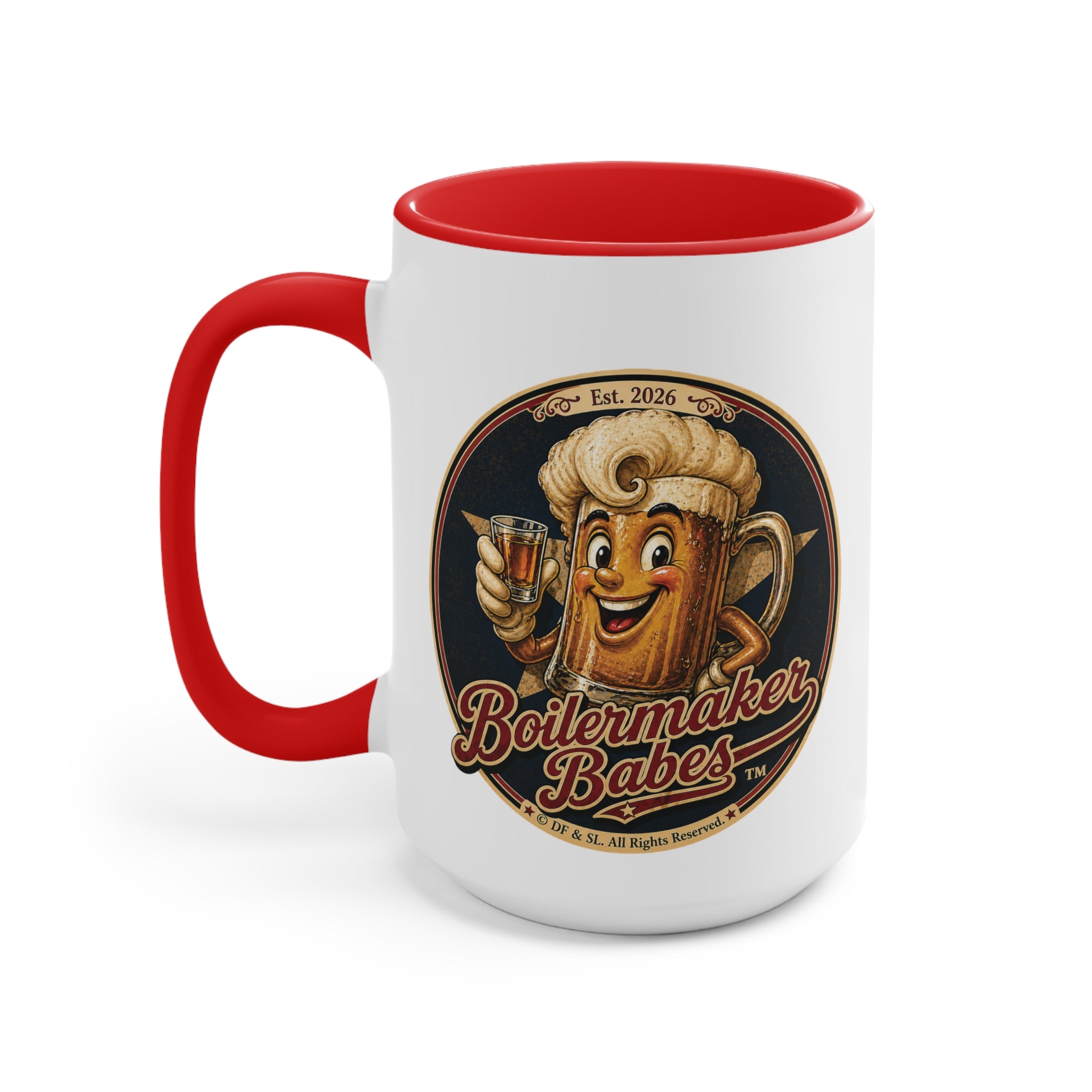 AB! (F) – 15oz. Accent Mug - Boilermaker Babes ™ Vintage Style Pin-Up Art