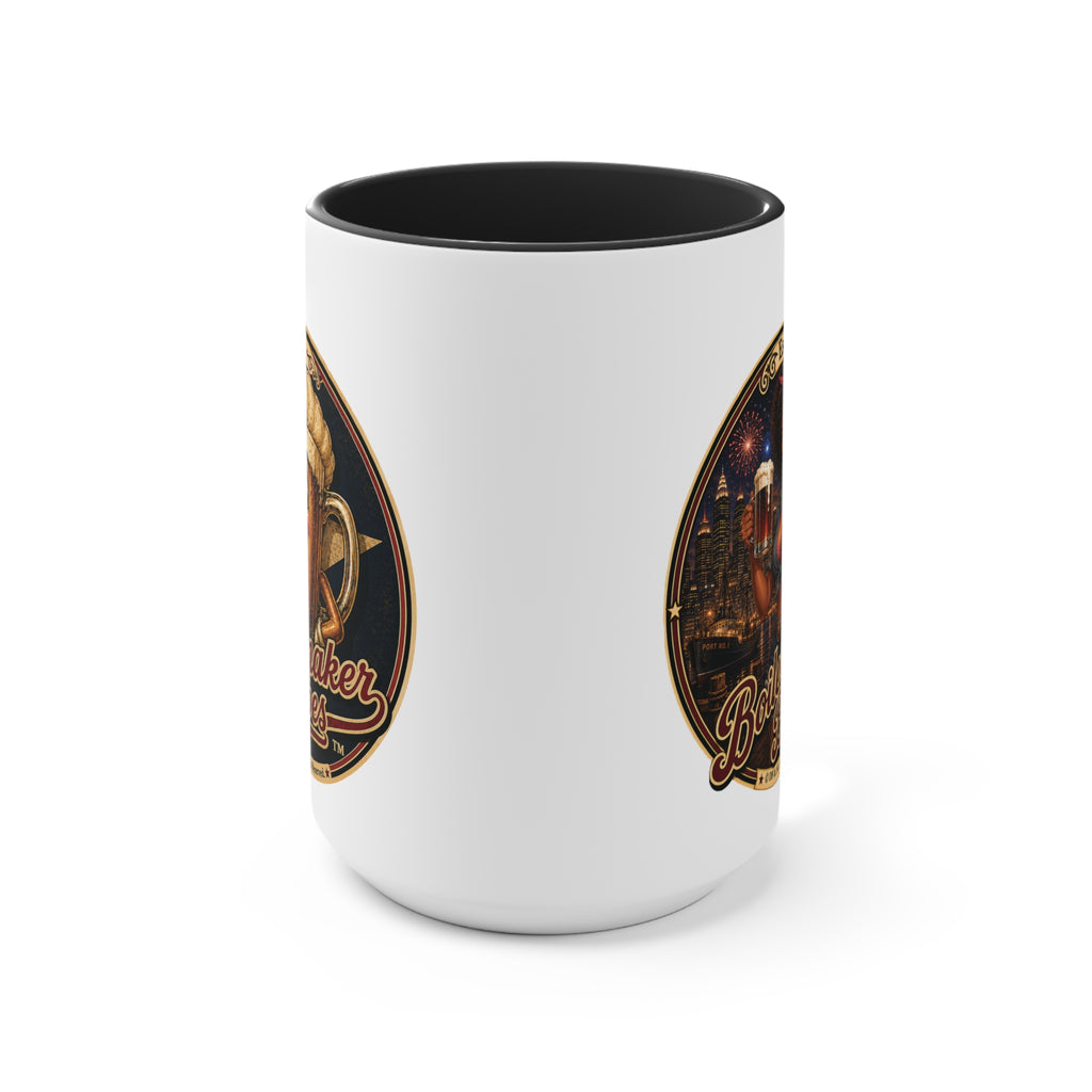 Docke! (F) – 15oz. Accent Mug - Boilermaker Babes ™ Vintage Style Pin-Up Art