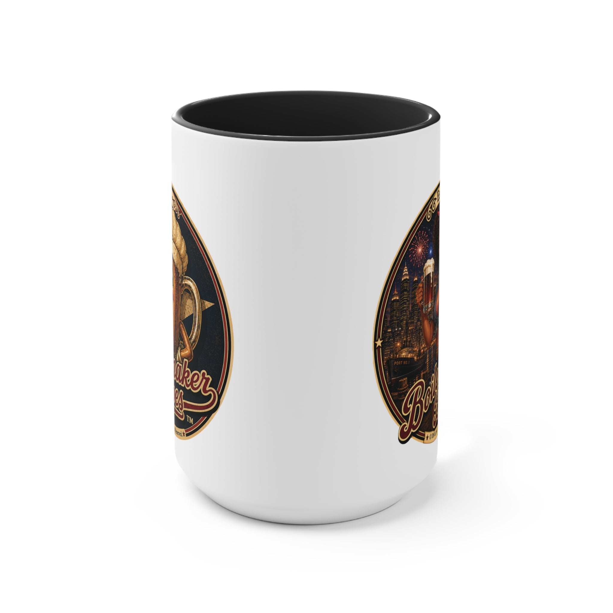 Docke! (F) – 15oz. Accent Mug - Boilermaker Babes ™ Vintage Style Pin-Up Art