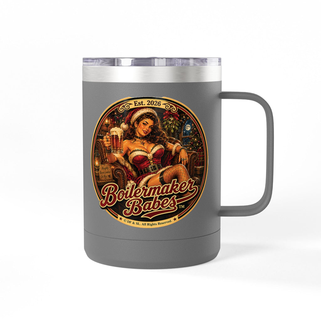 Claws! (F) – 15oz. Insulated Mug - Boilermaker Babes ™ Vintage Style Pin-Up Art
