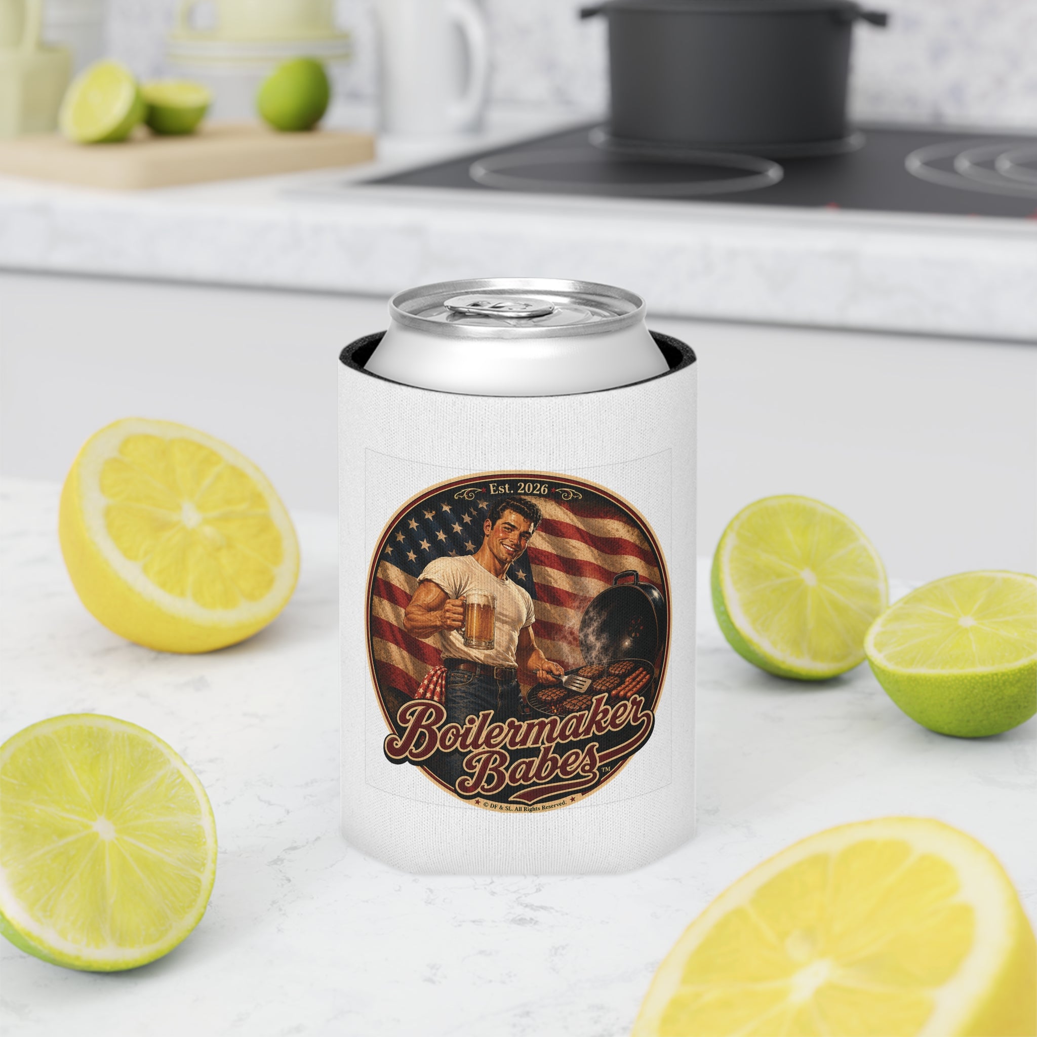 250! (M) – Can Sleeve - Boilermaker Babes ™ Vintage Style Pin-Up Art