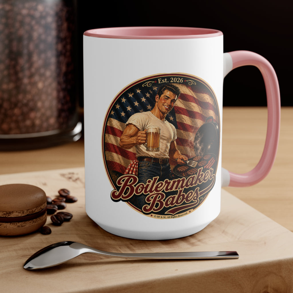 250! (M) – 15oz. Accent Mug - Boilermaker Babes ™ Vintage Style Pin-Up Art