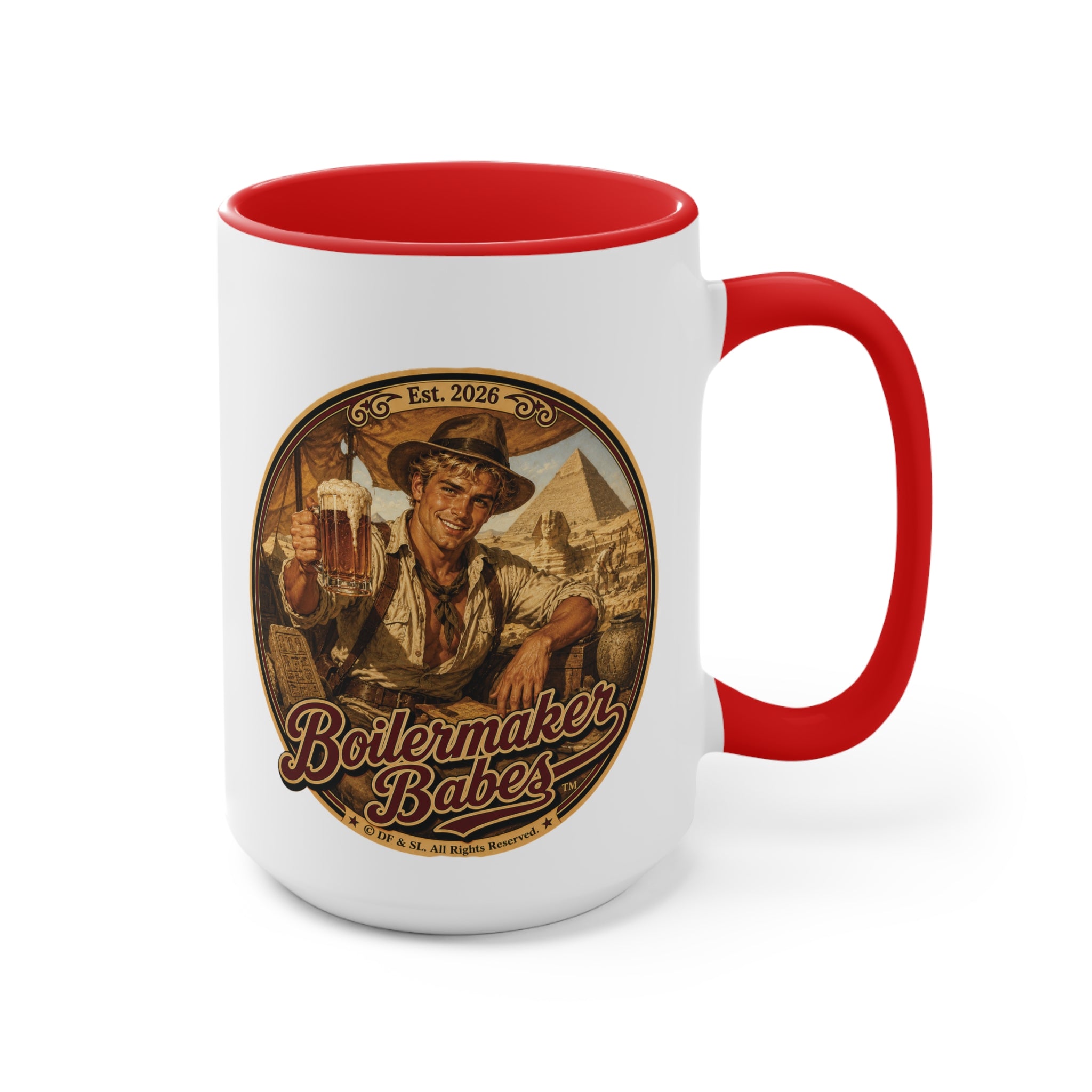Arch! (M) – 15oz. Accent Mug - Boilermaker Babes ™ Vintage Style Pin-Up Art