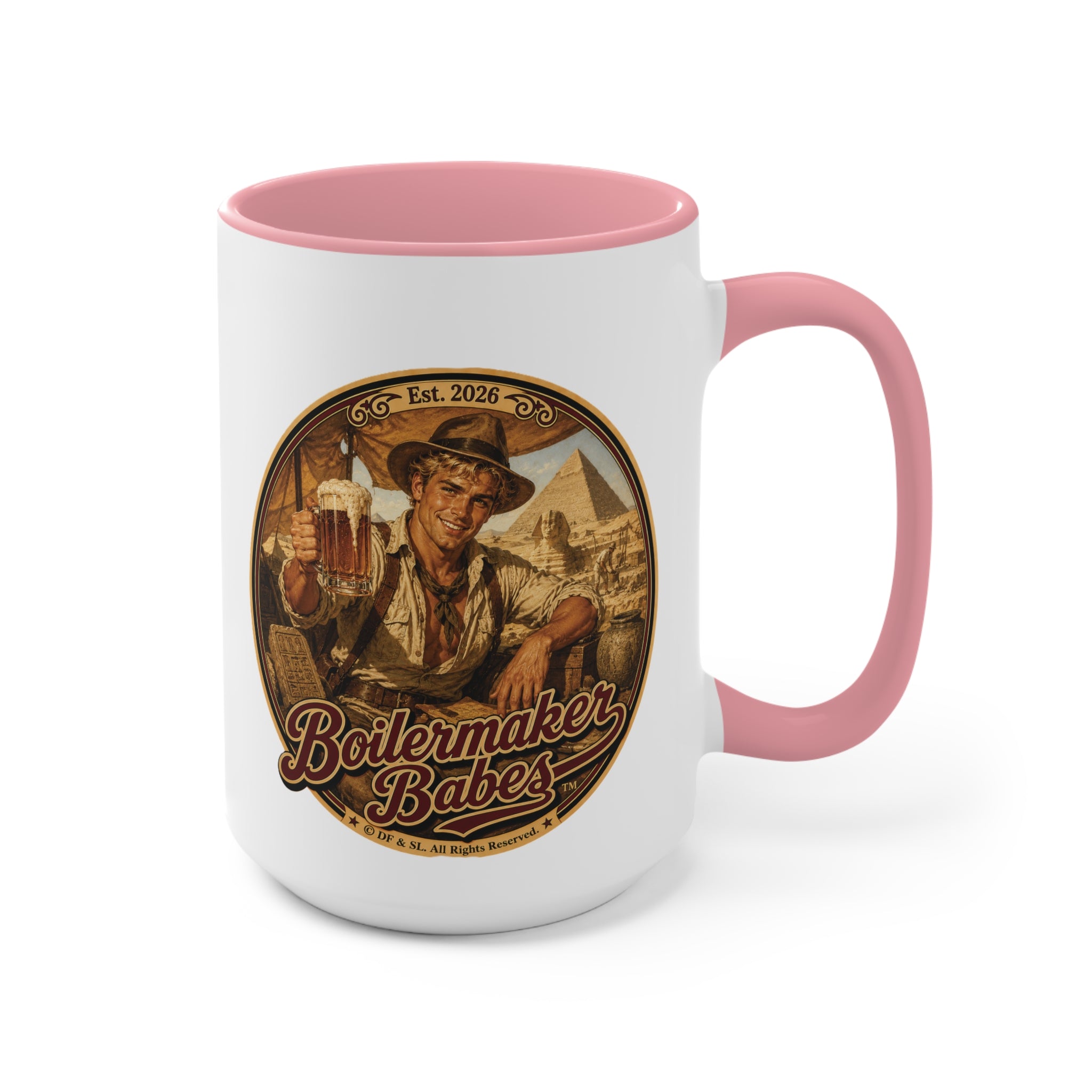 Arch! (M) – 15oz. Accent Mug - Boilermaker Babes ™ Vintage Style Pin-Up Art