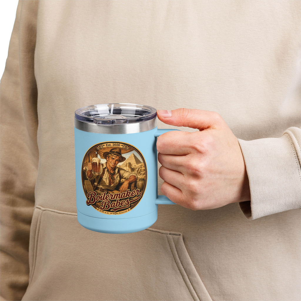 Arch! (M) – 15oz. Insulated Mug - Boilermaker Babes ™ Vintage Style Pin-Up Art