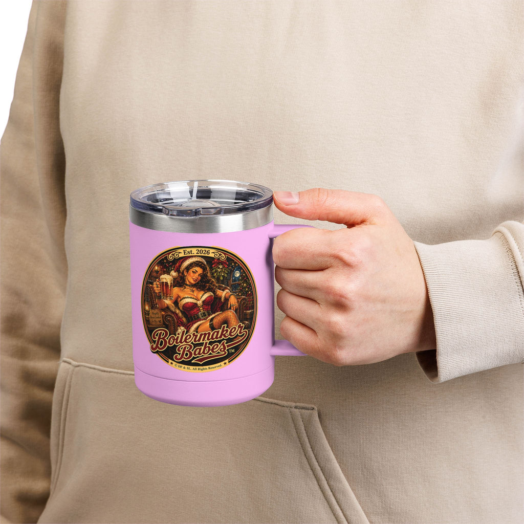Claws! (F) – 15oz. Insulated Mug - Boilermaker Babes ™ Vintage Style Pin-Up Art