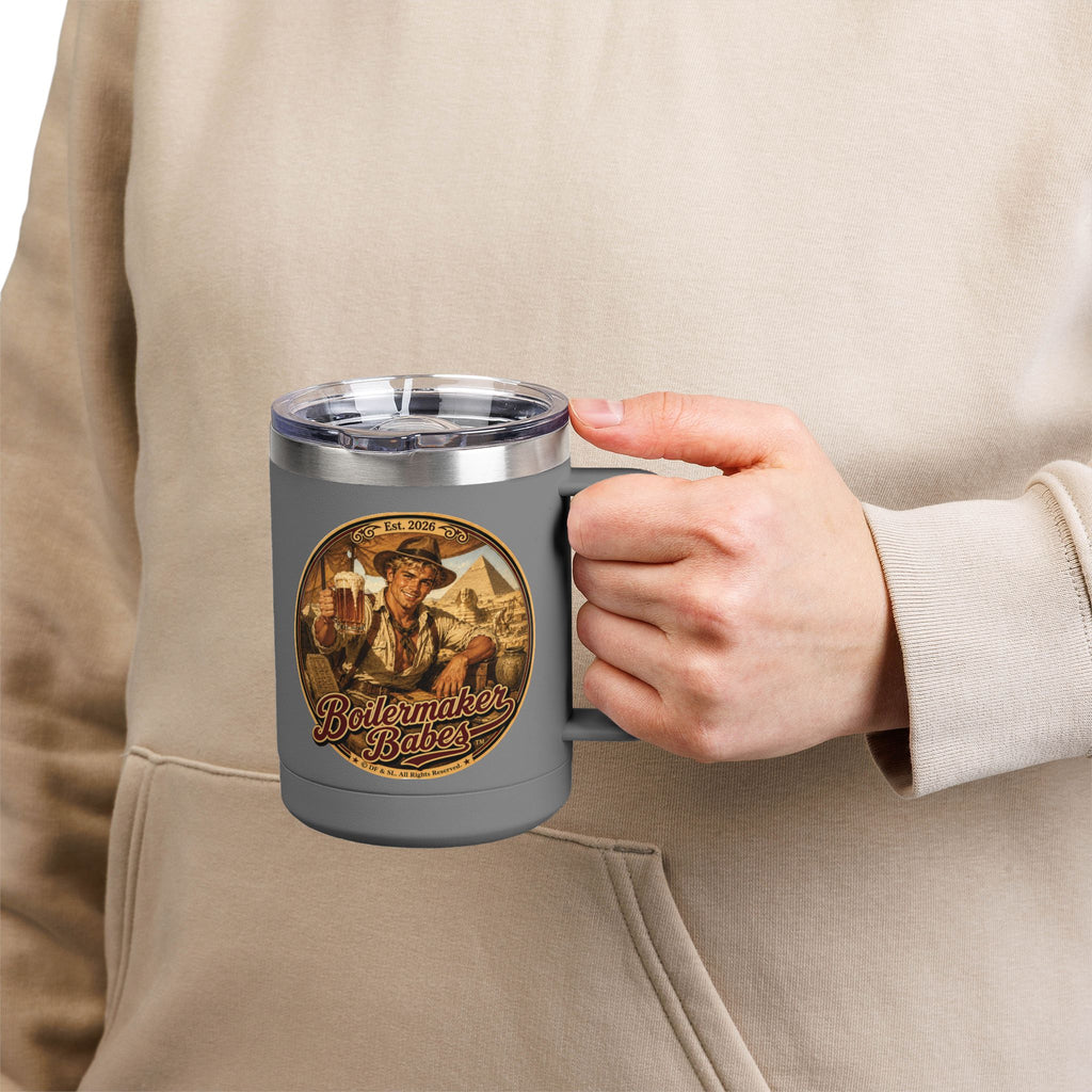 Arch! (M) – 15oz. Insulated Mug - Boilermaker Babes ™ Vintage Style Pin-Up Art