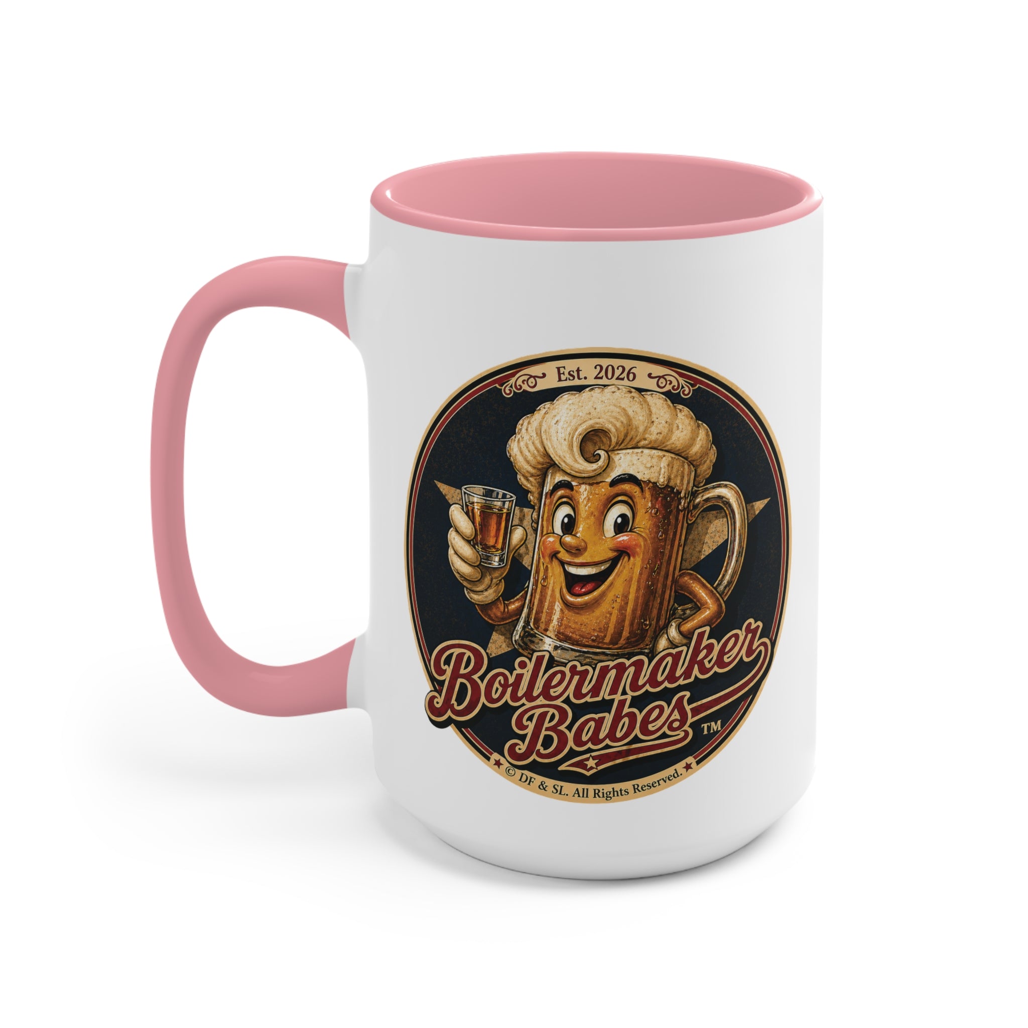 Vini! (F) – 15oz. Accent Mug - Boilermaker Babes ™ Vintage Style Pin-Up Art