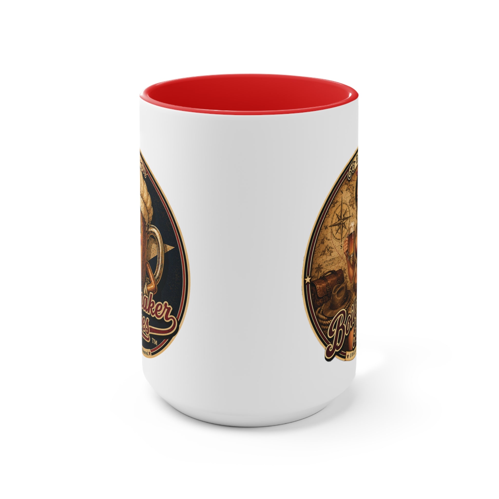 Xplore! (F) – 15oz. Accent Mug - Boilermaker Babes ™ Vintage Style Pin-Up Art