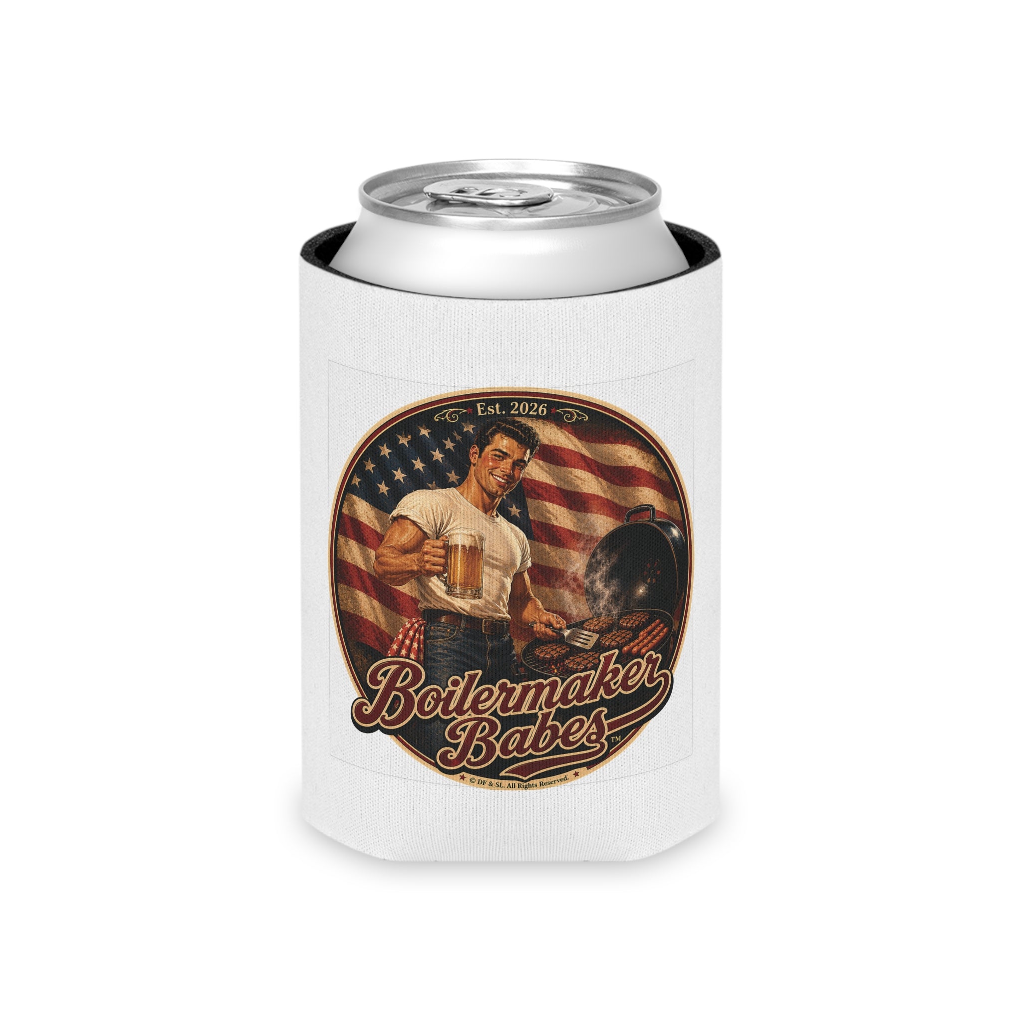 250! (M) – Can Sleeve - Boilermaker Babes ™ Vintage Style Pin-Up Art