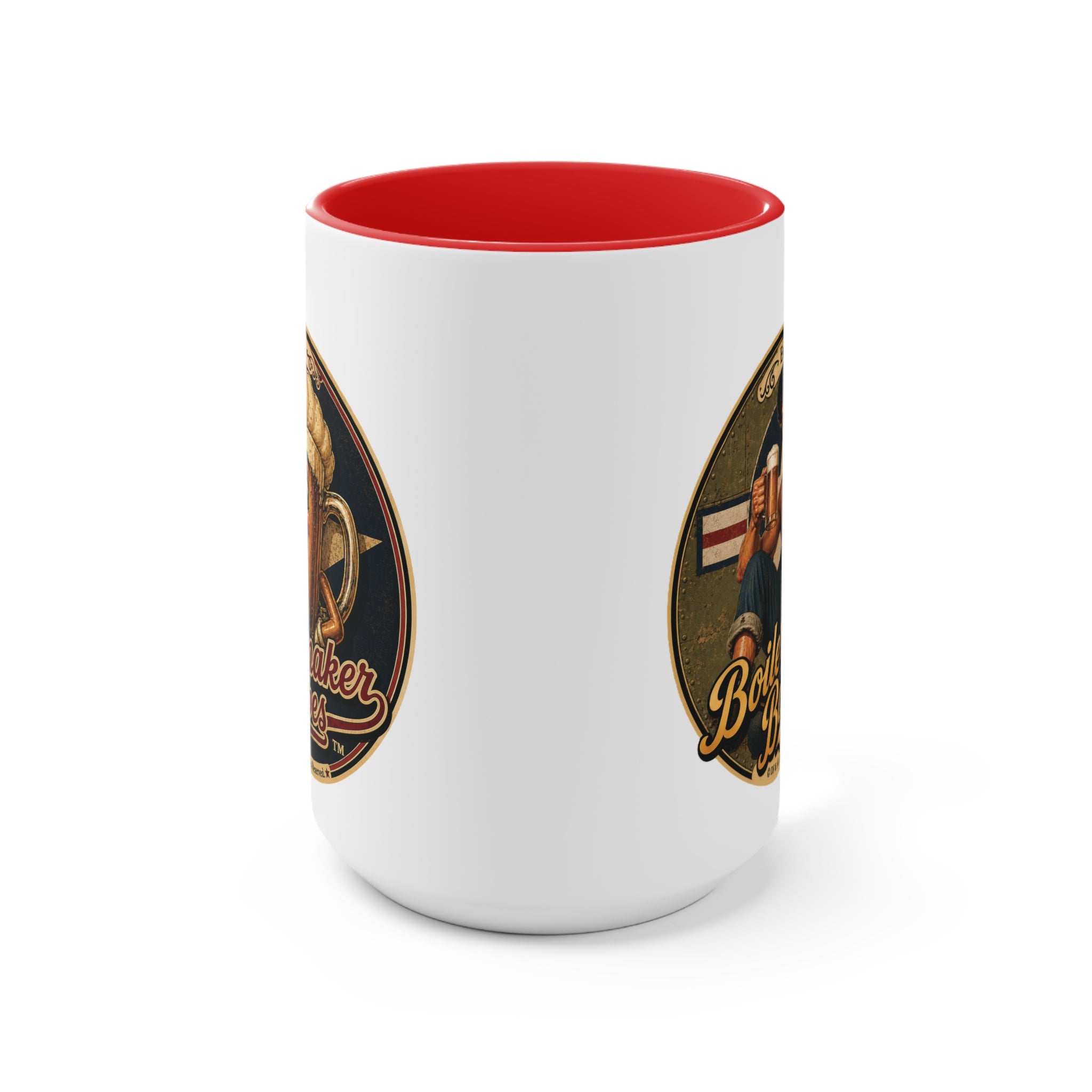 Mecham! (M) – 15oz. Accent Mug - Boilermaker Babes ™ Vintage Style Pin-Up Art