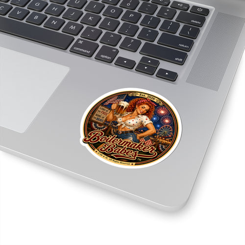 250! (F) - Boilermaker Babes ™   — Retro Patriotic Pin-Up Vinyl Custom Cut Sticker