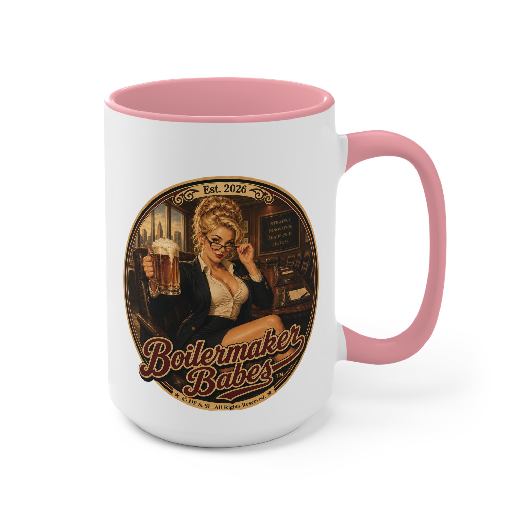 AB! (F) – 15oz. Accent Mug - Boilermaker Babes ™ Vintage Style Pin-Up Art