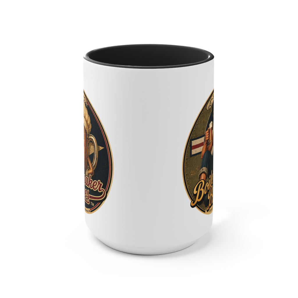 Mecham! (M) – 15oz. Accent Mug - Boilermaker Babes ™ Vintage Style Pin-Up Art