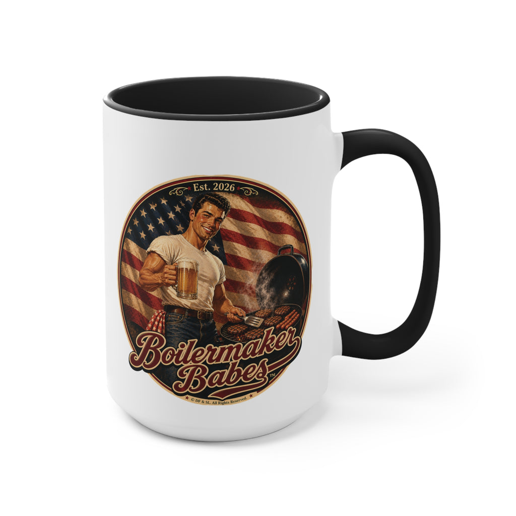 250! (M) – 15oz. Accent Mug - Boilermaker Babes ™ Vintage Style Pin-Up Art