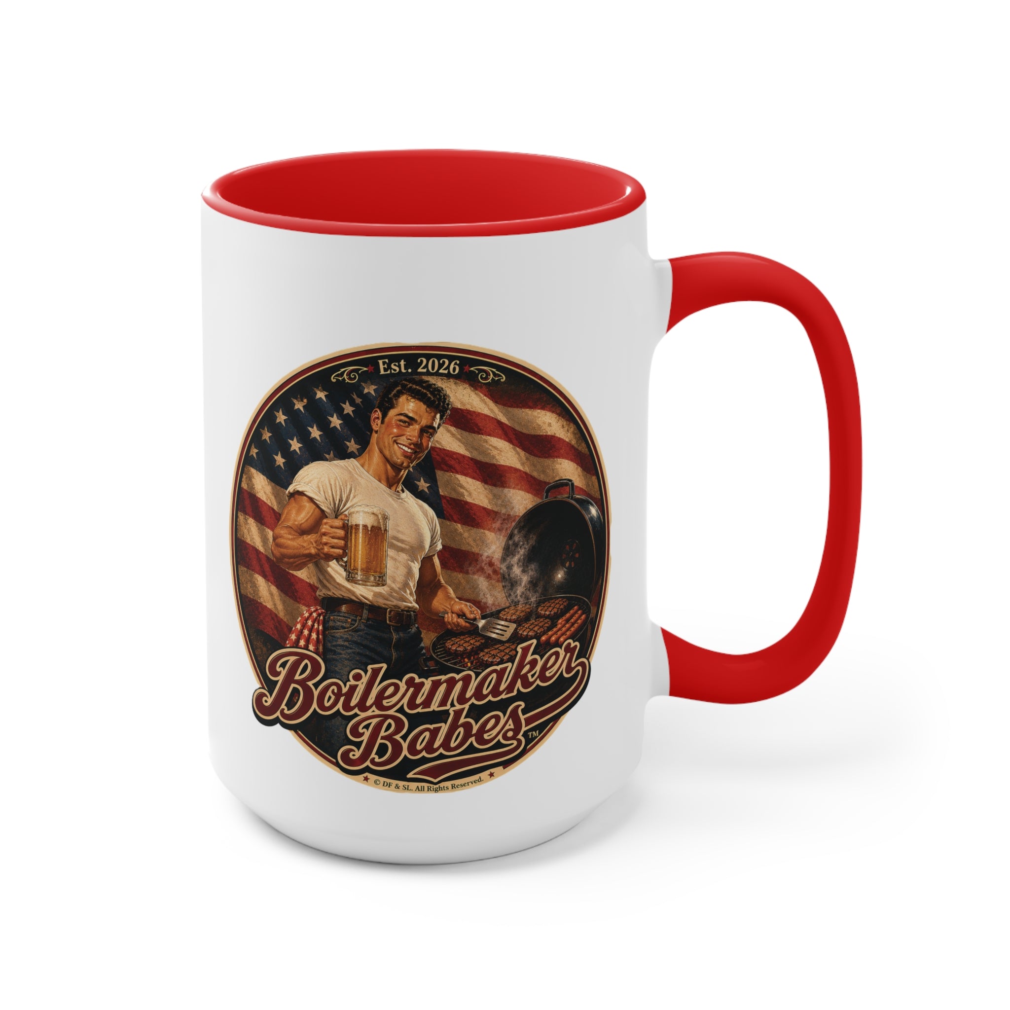 250! (M) – 15oz. Accent Mug - Boilermaker Babes ™ Vintage Style Pin-Up Art