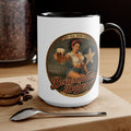 Rivets! (F) – 15oz. Accent Mug - Boilermaker Babes ™ Vintage Style Pin-Up Art