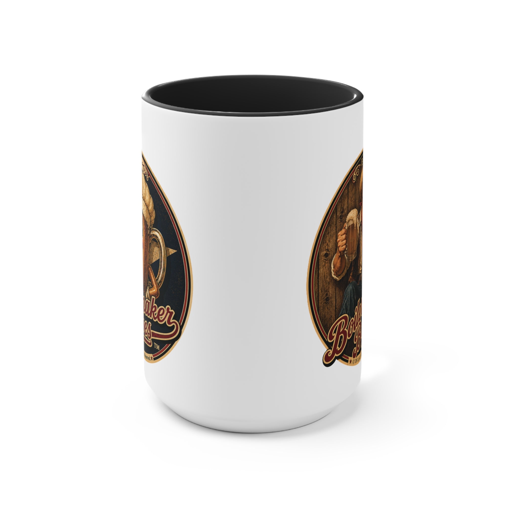 Cowboy Up! (M) – 15oz. Accent Mug - Boilermaker Babes ™ Vintage Style Pin-Up Art