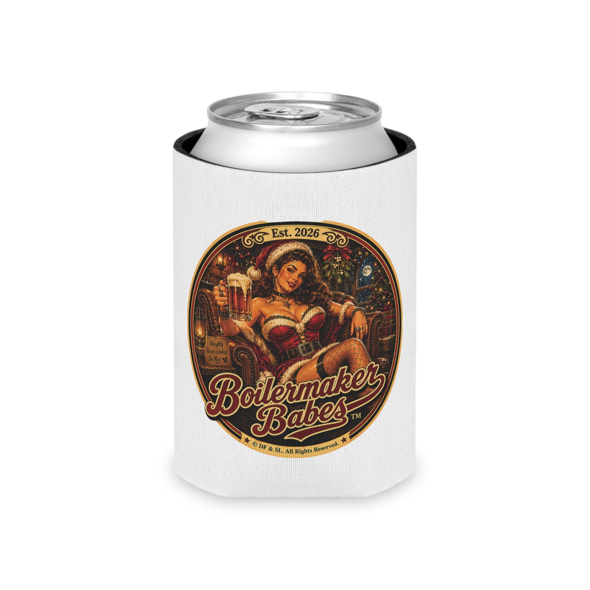 Claws! (F) – Can Sleeve - Boilermaker Babes ™ Vintage Style Pin-Up Art