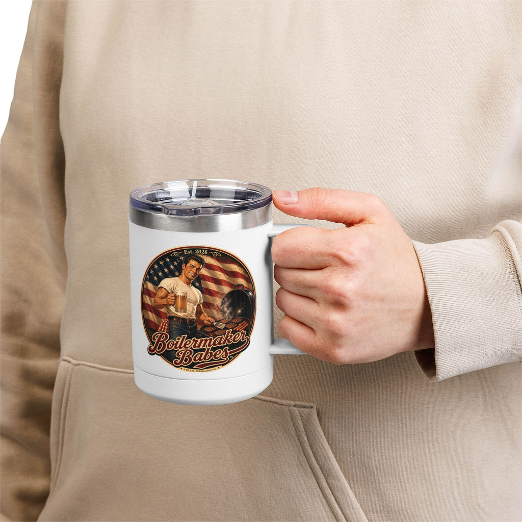 250! (M) – 15oz. Insulated Mug - Boilermaker Babes ™ Vintage Style Pin-Up Art