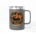 Mecham! (M) – 15oz. Insulated Mug - Boilermaker Babes ™ Vintage Style Pin-Up Art