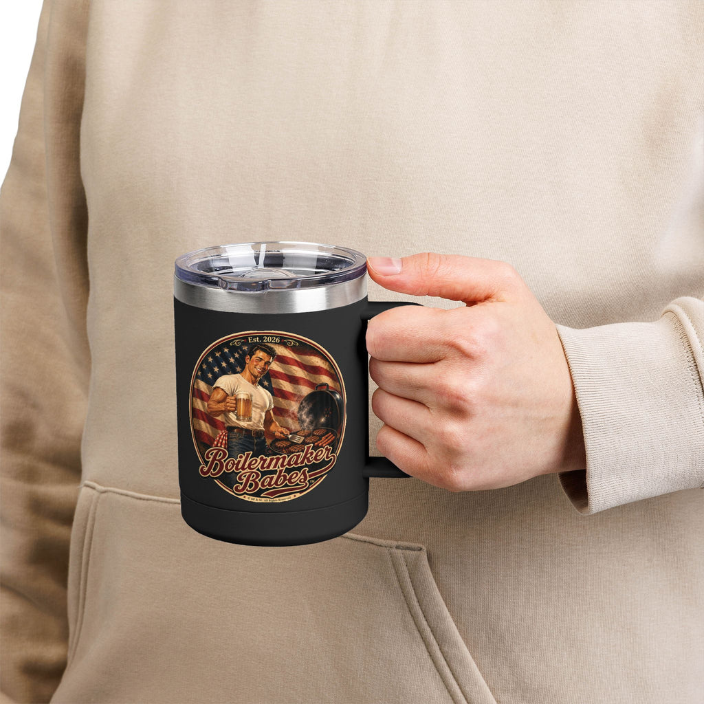 250! (M) – 15oz. Insulated Mug - Boilermaker Babes ™ Vintage Style Pin-Up Art